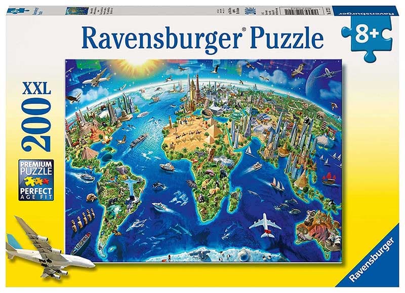 Ravensburger Puzle 200 delova - Karta svetskih znamenitosti 12722