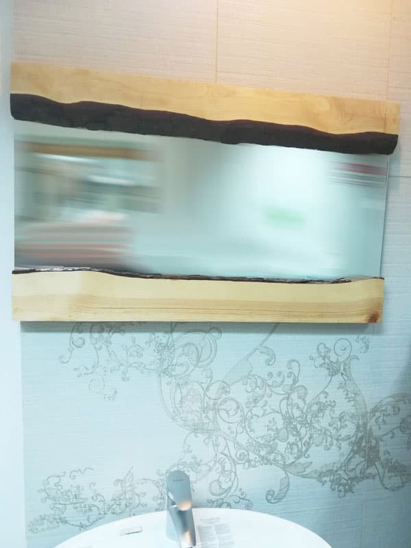 Ogledalo svetlo drvo 90x55 cm