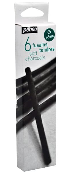 PEBEO Prirodni ugljen za crtanje - mekani 6kom 661861