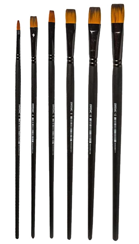 POP BRUSH 300 - Četkice flah - crne 6 kom. br.2-12