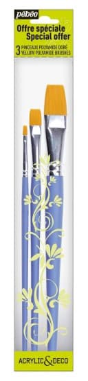 PEBEO Brushes - Set četkica flah - polyamid 3kom. 670204