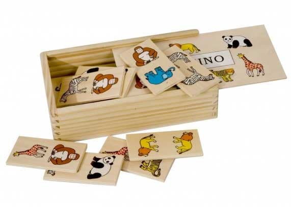 Pino Toys Drvene domine sa likovima životinja Džungla