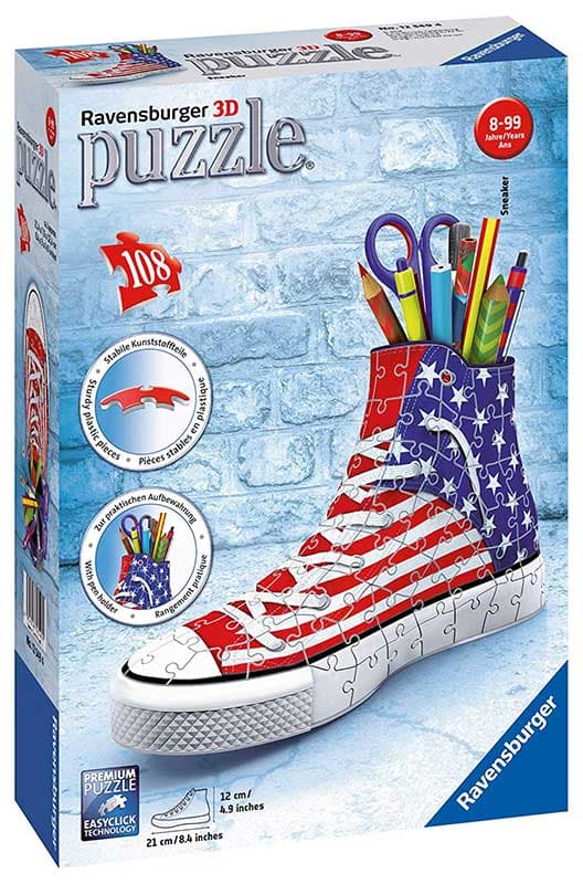 Kutija za olovke od puzli Patika sa američkom zastavom - Ravensburger 12549