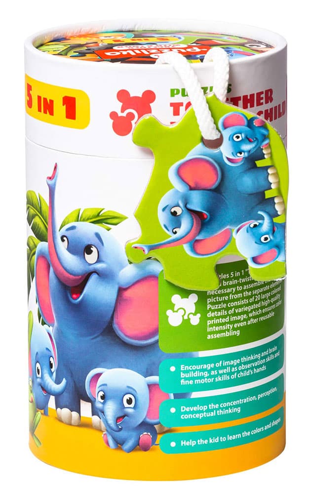 PUZZLIKA Slagalica 5 u 1 ŽIVOTINJE 59158