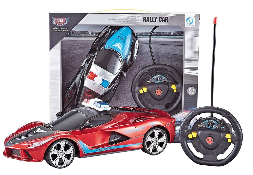 Policijski auto srednji sa daljinskim upravljanjem - crveni 59109