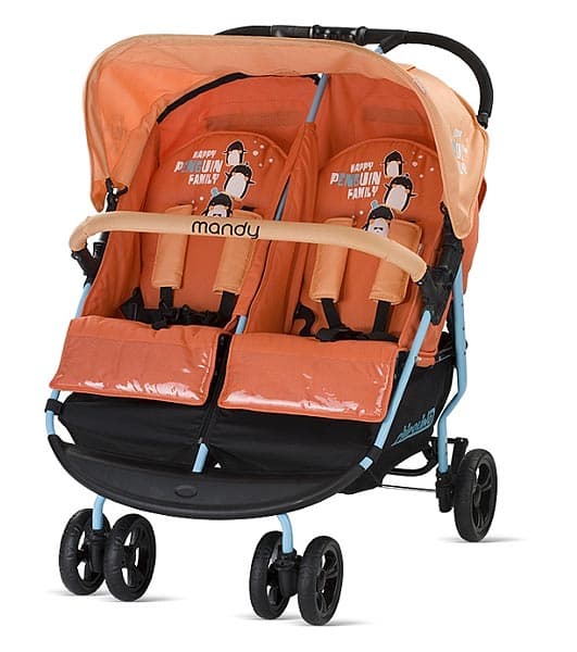 Chipolino kolica za blizance Mandy orange