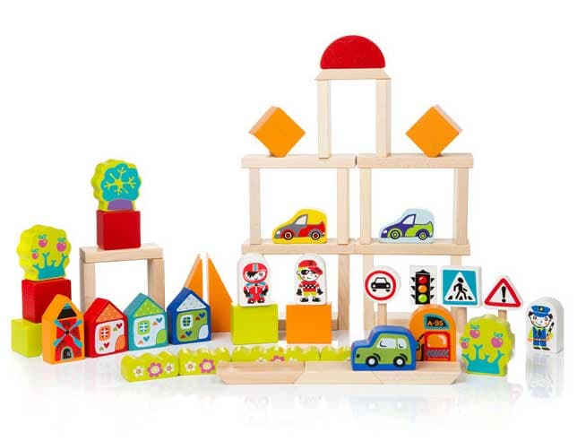 Cubika Drvene kocke Konstruktor 55 elemenata 13913