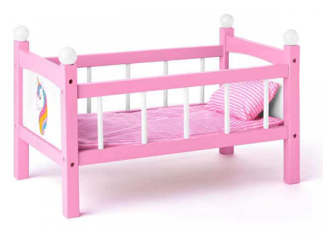 Krevetac za lutke bebe Unicorn Woodyland 91310