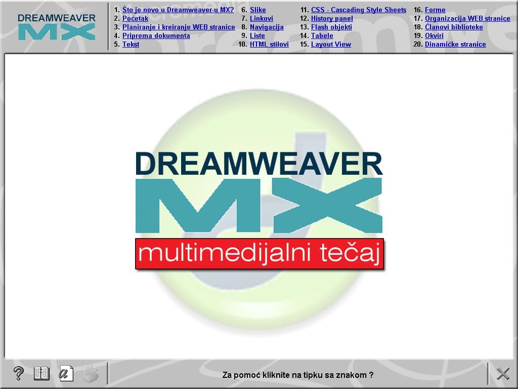 Multimedijalni kurs - Dreamweaver MX