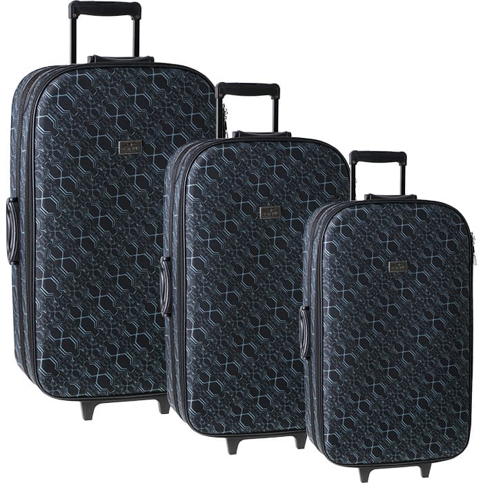 Komplet 3 kofera za putovanja Cairo Pattern Black