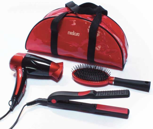 Ardes Putni set za kosu Fen, četka i pegla u torbici ARM350