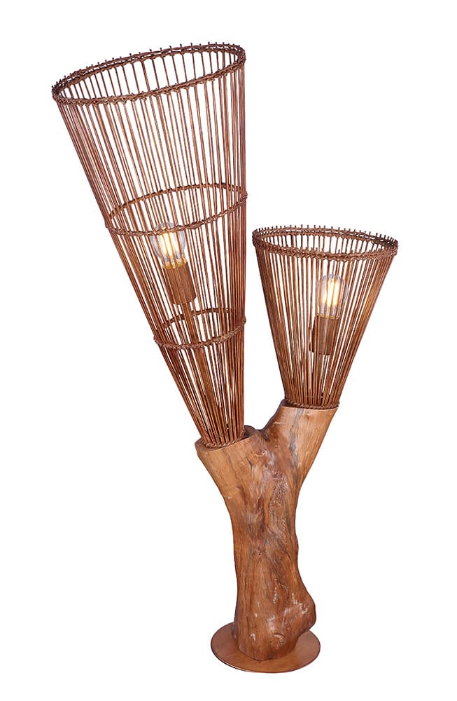 Globo podna lampa 25800 drvo-natur 2XE27