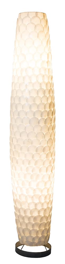 Globo podna lampa Bali-I 25855S podna lampa 156cm sa prekidačem 2x E27 morska školjka