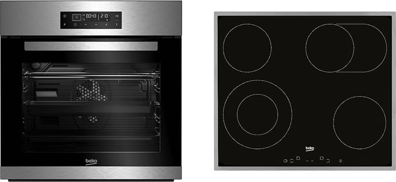 BEKO Ugradni šporet set - Multifunkcionalna rerna i staklokeramička ploča BSM22520X