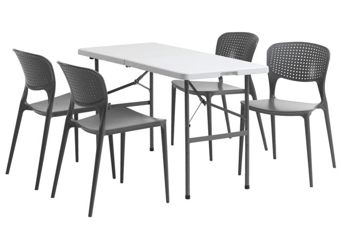 Baštenska garnitura Yastra Četiri stolice i sklopiv sto