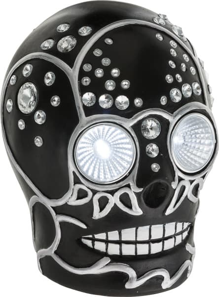 Globo solarna lampa crno-srebrna lobanja