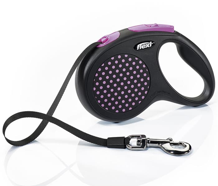 Povodac za psa Flexi Design M Tape 5m Pink