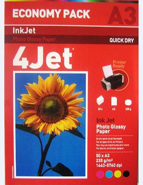 4Jet InkJet Foto Papir A3, 1/50