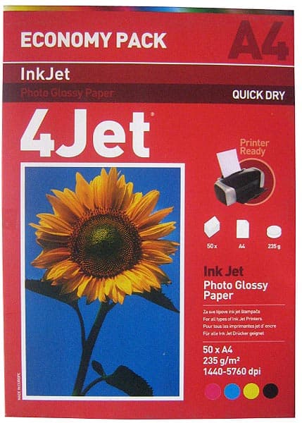 4Jet InkJet Foto Papir A4, 1/50