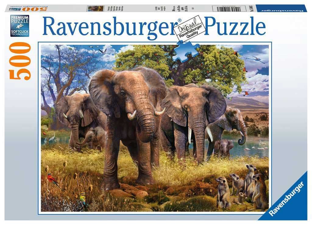 Puzzle 500 delova Slonovi Ravensburger 15040