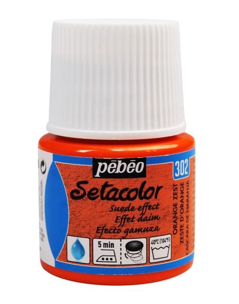 PEBEO Setacolor - Suede Effect - Pokrivna boja za tekstil 45ml ORANGE ZIST 664701