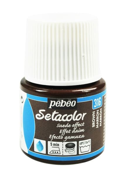 PEBEO Setacolor - Suede Effect - Pokrivna boja za tekstil 45ml BRAON 664715