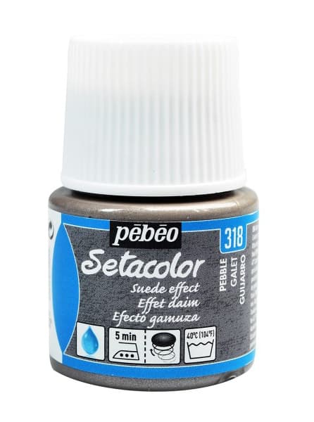 PEBEO Setacolor - Suede Effect - Pokrivna boja za tekstil 45ml ŠLJUNAK 664717