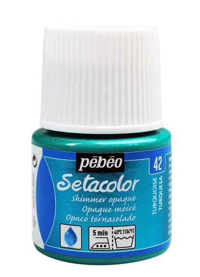PEBEO Setacolor - Shimmer Opaque - Pokrivna boja za tekstil 45ml TIRKIZNA 664752
