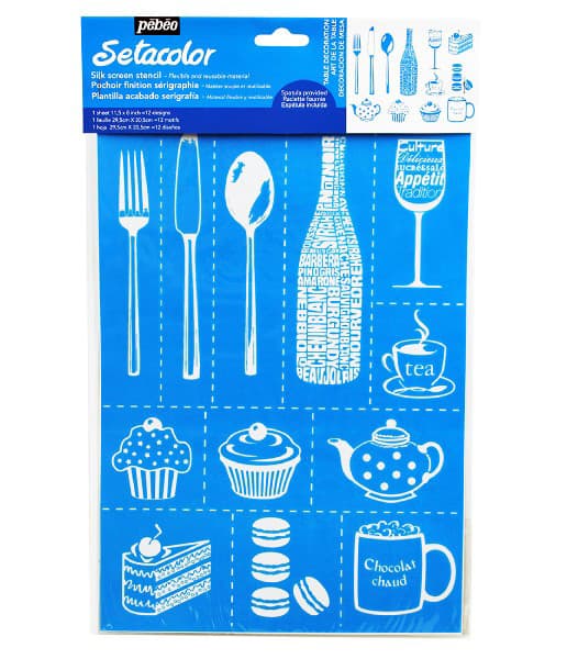 PEBEO Setacolor Šablon A4 za slikanje na tekstilu DEKORACIJA ZA STO 664970