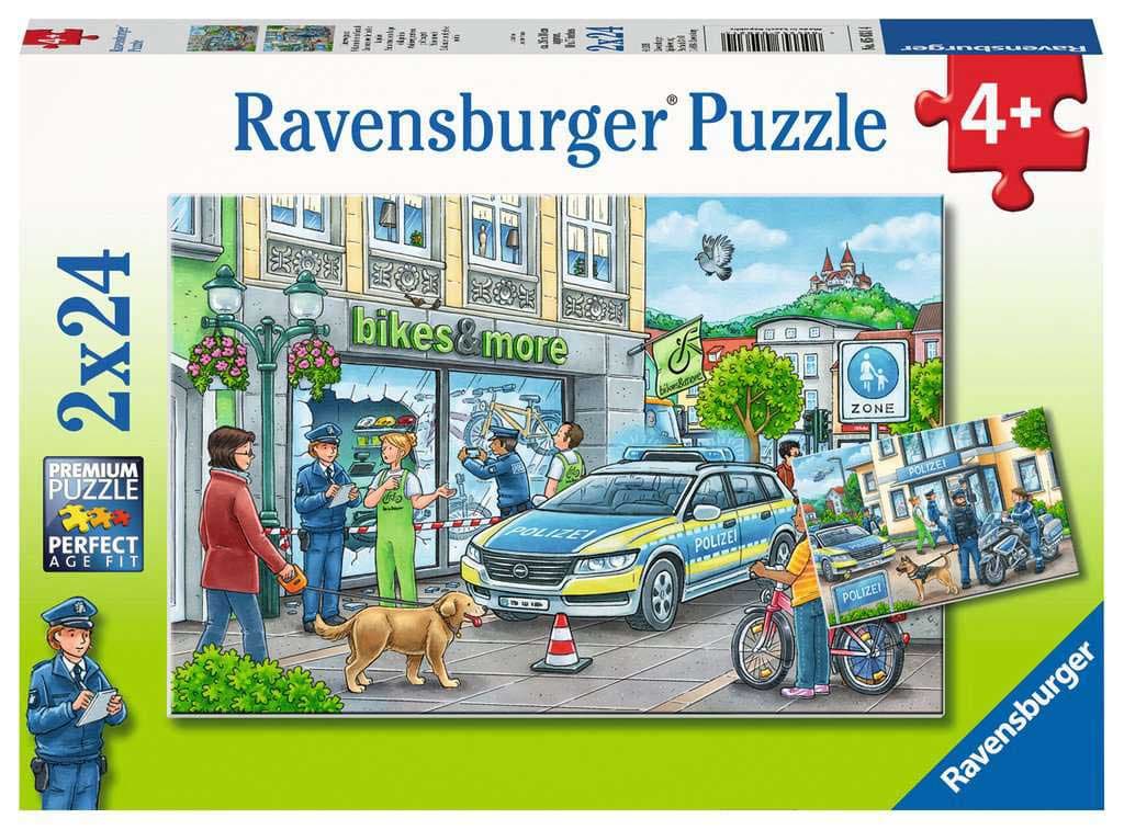 Puzzle 2x24 dela Policija na delu Ravensburger 05031