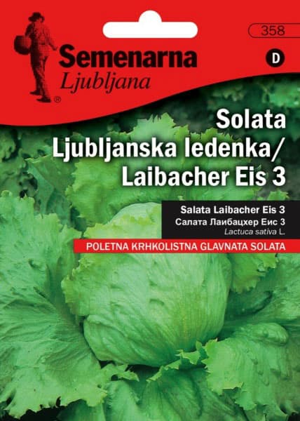 Seme 5 kesica - Zelena salata ljubljanska ledenka -  Lactuca sativa L. 354