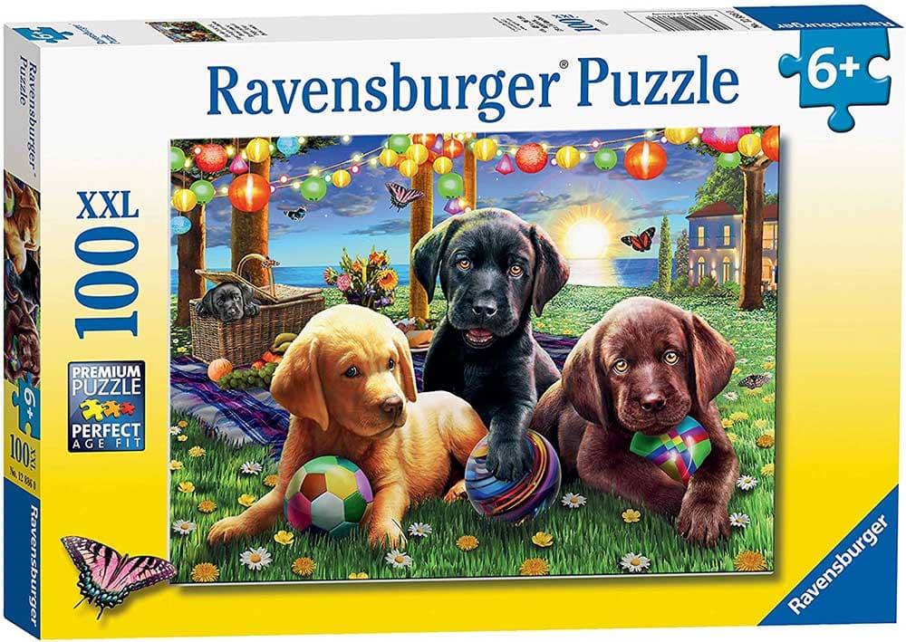 Puzzle 100 XXL delova Štenci na pikniku Ravensburger 12886