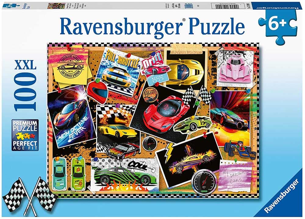 Puzzle 100 XXL delova Trkački automobili Ravensburger 12899