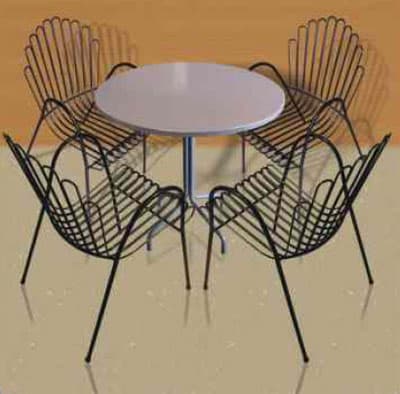 Baštenska garnitura Val/Rondo bela 2159