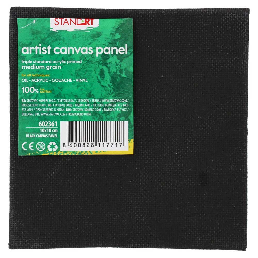 Slikarsko platno kanvas 10x10cm crno StandArt 602361