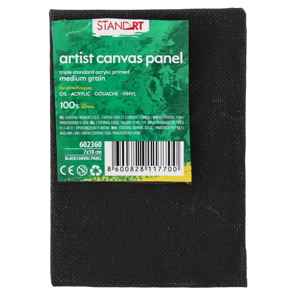 Slikarsko platno kanvas 10x7cm crno StandArt 602360