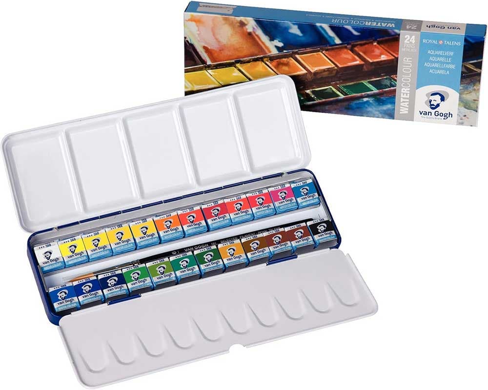 Akvarel komplet 24 boje u metalnoj kutiji Talens Van Gogh 687920