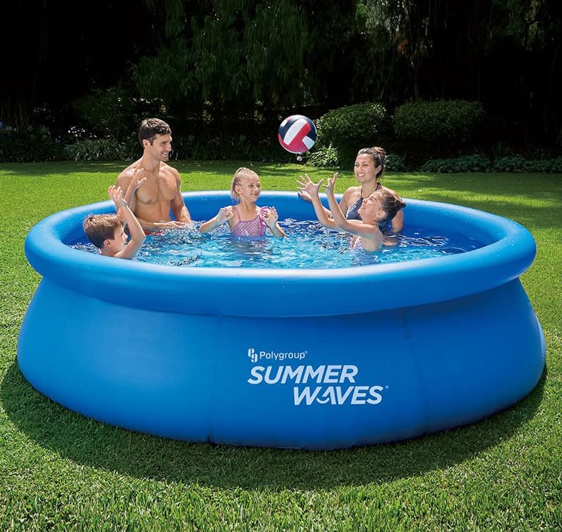 Bazen na naduvavanje sa filter pumpom i merdevinama 366x91cm Polygroup Summer Waves Quick Set