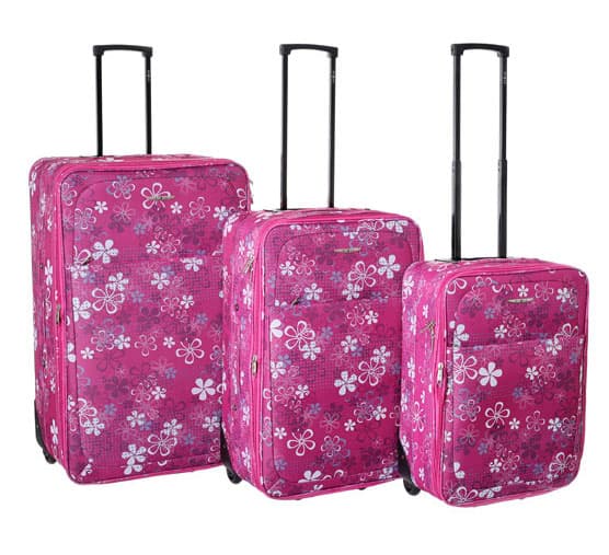 Komplet kofera 55/66/76cm Enova Marbella Flowers 518140