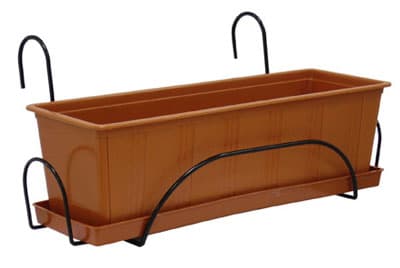 Balkonska korpa Ivona 50cm srebrno-crna 0428 5kom