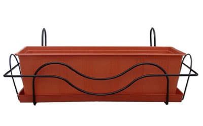 Balkonska korpa Ljiljana 50cm srebrno-crna 0049 3kom