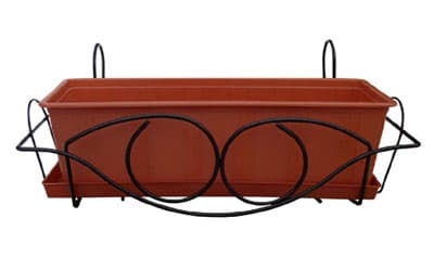 Balkonska korpa Bernarda 60cm srebrno-crna 0039 3kom