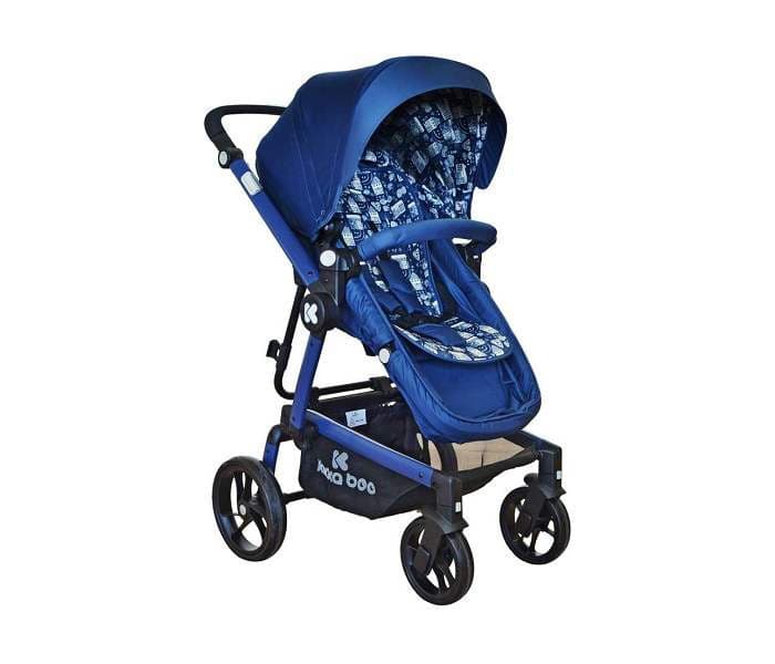KIKKA BOO Kolica za bebe JASPER 2 u 1 sa reverzibilnim sedištem Houses Blue 31001020025