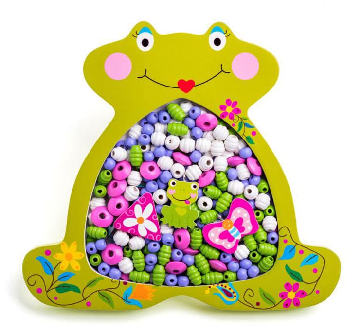 Woody Drvene perlice za nizanje - Žabica 90212