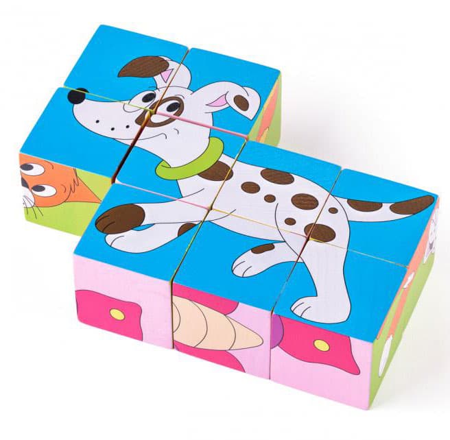 WOODY Drvene kocke - slagalica Životinje 91178