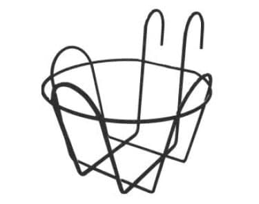 Okrugla balkonska korpa Helena crna 1480 3kom