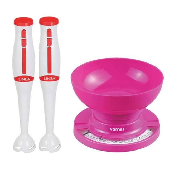 Set za domaćinstvo - 2 Linea štapna miksera + Vorner kuhinjska vaga