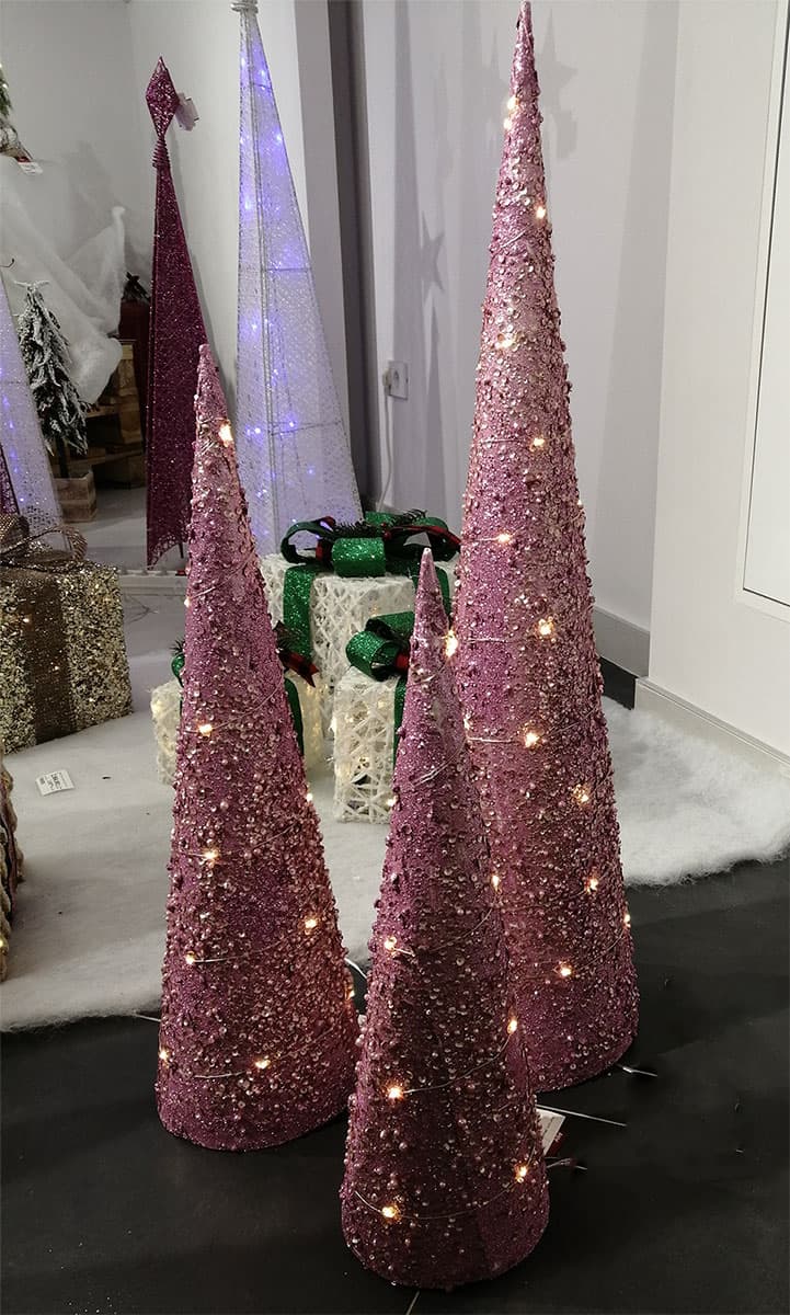 LED Svetleća Kupa Pearl Cone Visina 80 cm Roze