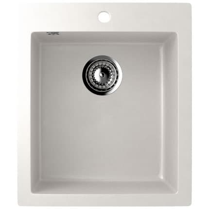 Granitna sudopera sa sifonom Ulgran U404-341 četvrtasta mlečno bela