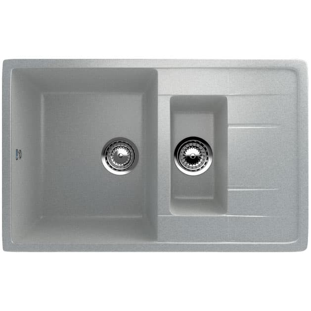 Granitna dupla sudopera sa sifonom Ulgran U205-310 četvrtasta siva
